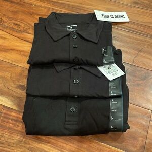 Set of 3 true classic men’s L black polo shirts